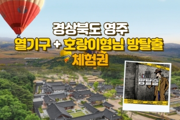 [오감만족 영주 하늘여행] 열기구 체험 + 호랑이형님 방탈출 체험권
